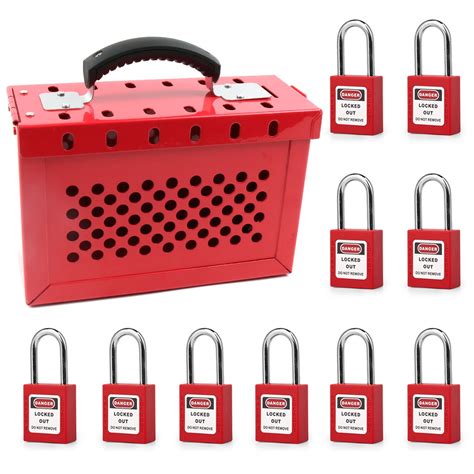 Lockout Tagout Lock Box Kit Portable Safety Padlock Box Loto 